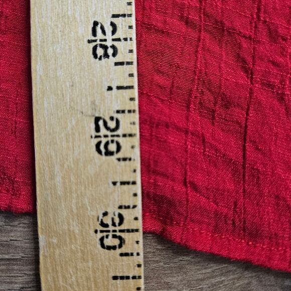 Red Blouse Batwing Tunic Top Flowy Boho Womens Plus Size 3X Holiday Relaxed Fit - Picture 13 of 16